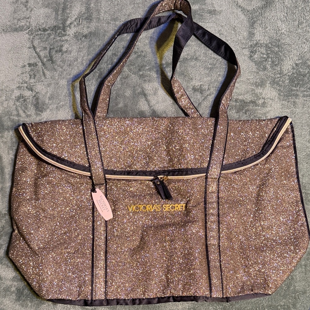 Victoria's Secret Sparkling Brown Travel Bag